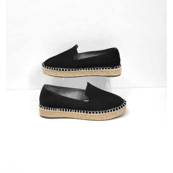 JOIE cara espadrilles canvas black Sz 7 - Picture 3 of 7